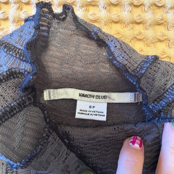 Kimchi Blue Charcoal Lace Blouse - Picture 4 of 5